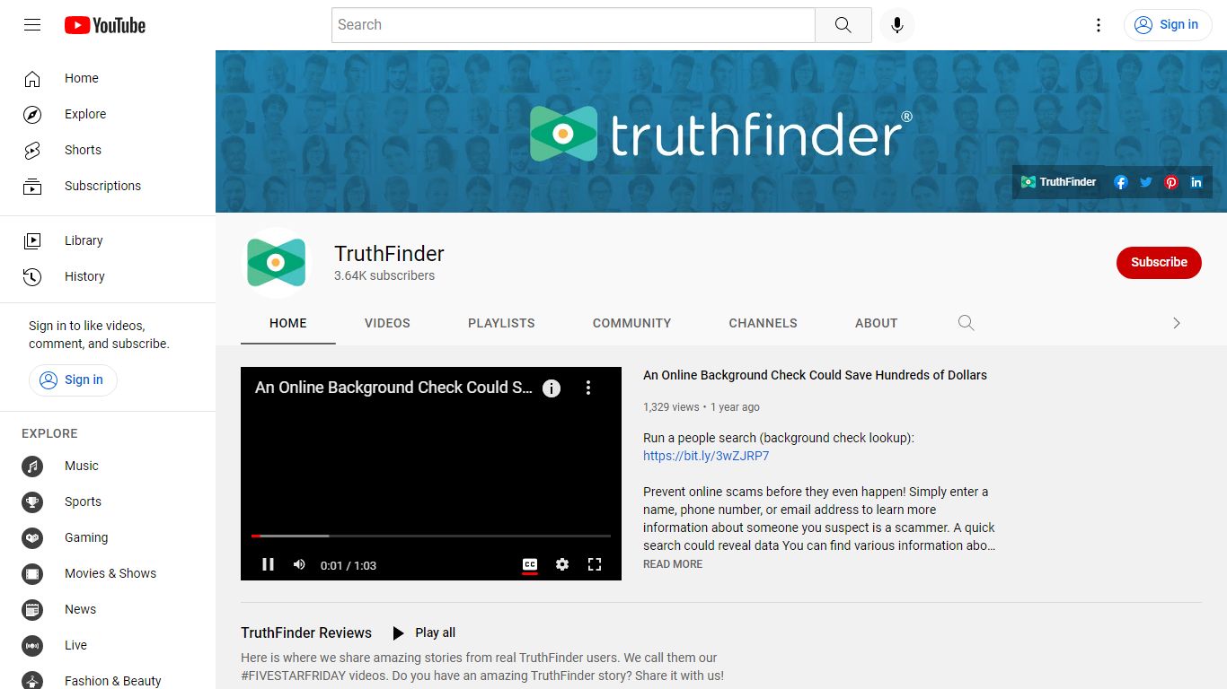 TruthFinder - YouTube